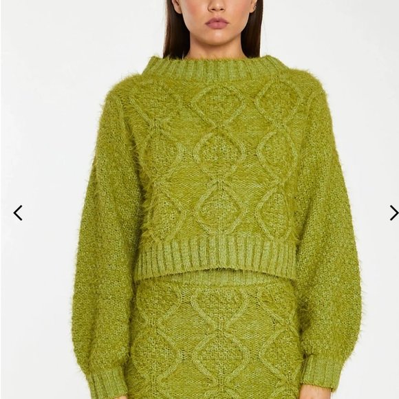 Fuzzy knit Skirt + Sweater Set - Picture 2 of 4